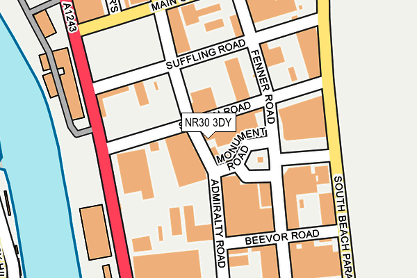 NR30 3DY map - OS OpenMap – Local (Ordnance Survey)