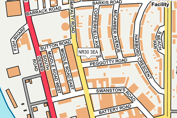 NR30 3EA map - OS OpenMap – Local (Ordnance Survey)
