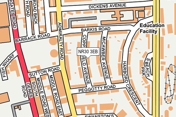 NR30 3EB map - OS OpenMap – Local (Ordnance Survey)