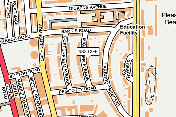 NR30 3EE map - OS OpenMap – Local (Ordnance Survey)