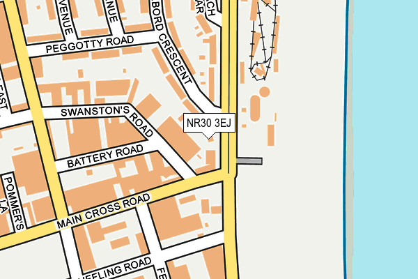 NR30 3EJ map - OS OpenMap – Local (Ordnance Survey)