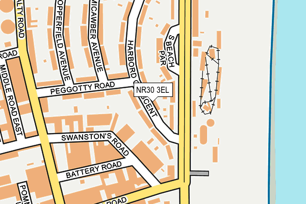 NR30 3EL map - OS OpenMap – Local (Ordnance Survey)