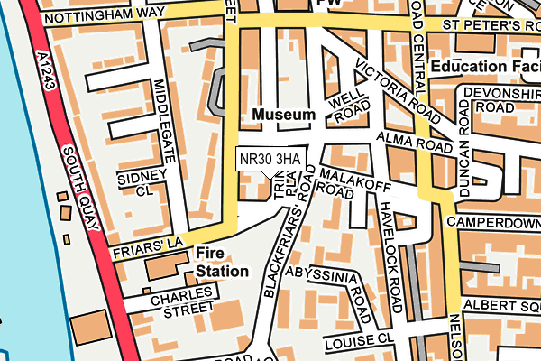 NR30 3HA map - OS OpenMap – Local (Ordnance Survey)