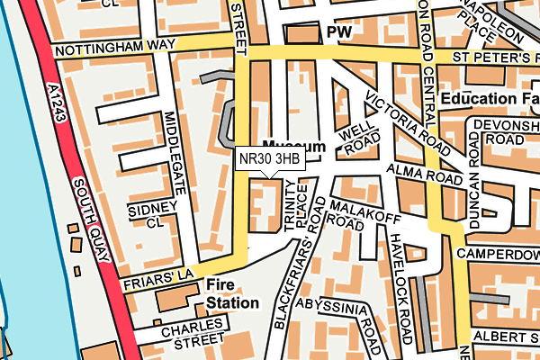 NR30 3HB map - OS OpenMap – Local (Ordnance Survey)