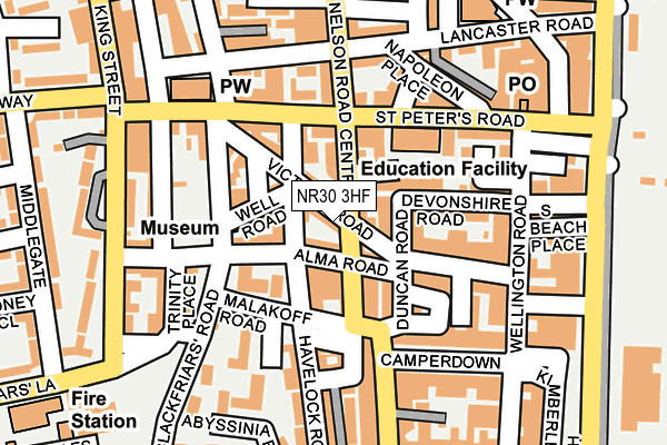 NR30 3HF map - OS OpenMap – Local (Ordnance Survey)