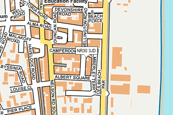 NR30 3JD map - OS OpenMap – Local (Ordnance Survey)