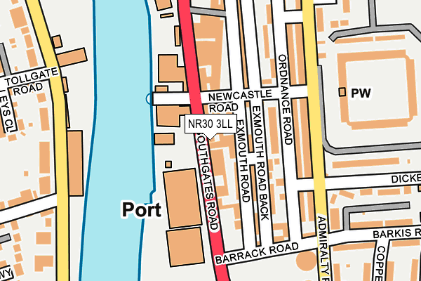 NR30 3LL map - OS OpenMap – Local (Ordnance Survey)