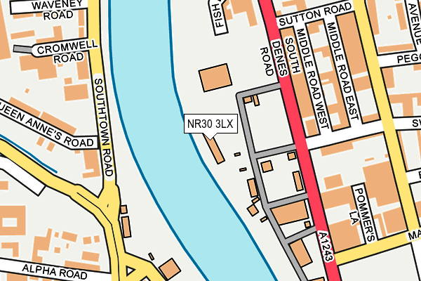 NR30 3LX map - OS OpenMap – Local (Ordnance Survey)