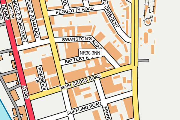 NR30 3NN map - OS OpenMap – Local (Ordnance Survey)