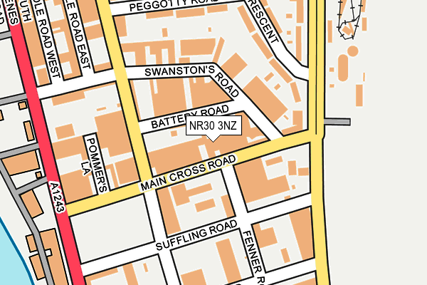 NR30 3NZ map - OS OpenMap – Local (Ordnance Survey)