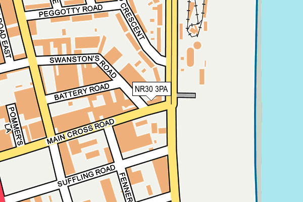 NR30 3PA map - OS OpenMap – Local (Ordnance Survey)