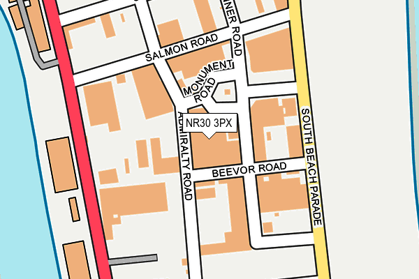 NR30 3PX map - OS OpenMap – Local (Ordnance Survey)
