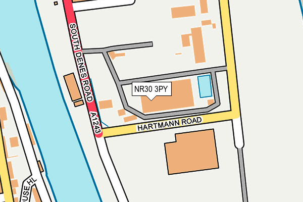 NR30 3PY map - OS OpenMap – Local (Ordnance Survey)