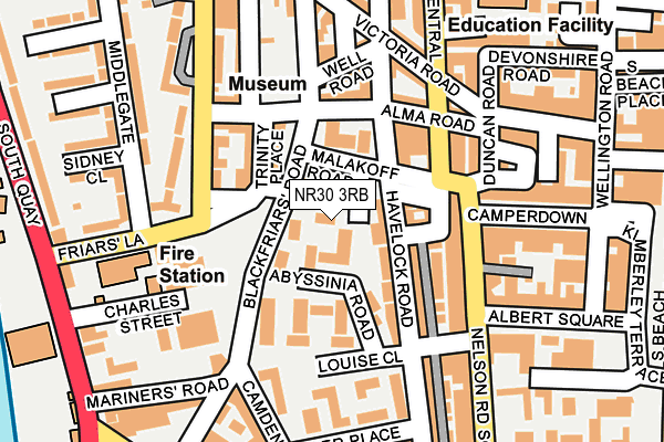NR30 3RB map - OS OpenMap – Local (Ordnance Survey)