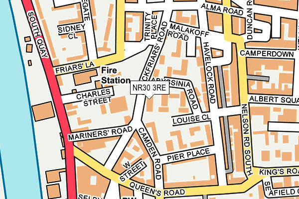 NR30 3RE map - OS OpenMap – Local (Ordnance Survey)