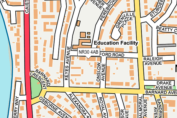 NR30 4AB map - OS OpenMap – Local (Ordnance Survey)