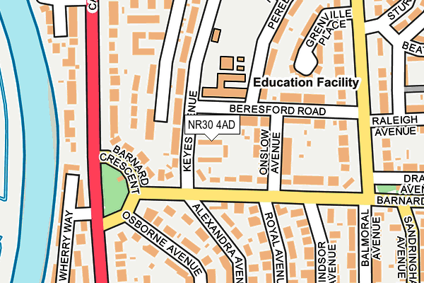 NR30 4AD map - OS OpenMap – Local (Ordnance Survey)