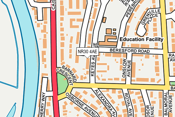 NR30 4AE map - OS OpenMap – Local (Ordnance Survey)