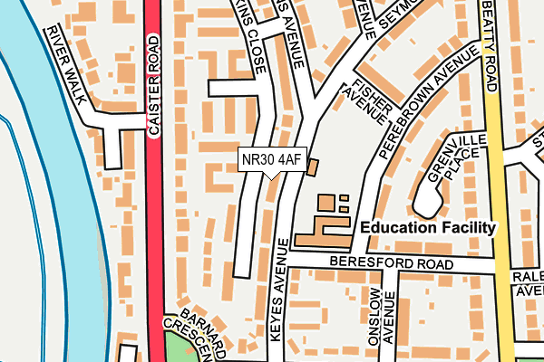 NR30 4AF map - OS OpenMap – Local (Ordnance Survey)