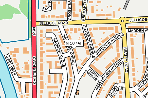 NR30 4AH map - OS OpenMap – Local (Ordnance Survey)