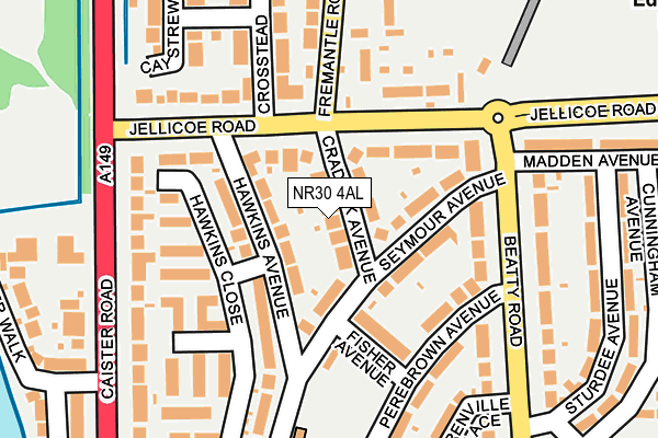 NR30 4AL map - OS OpenMap – Local (Ordnance Survey)