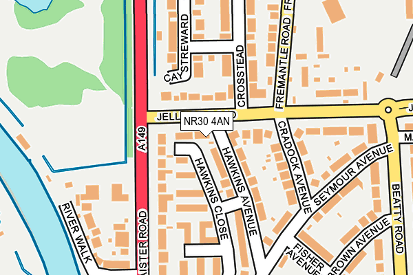 NR30 4AN map - OS OpenMap – Local (Ordnance Survey)