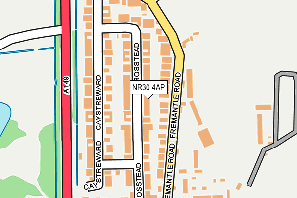 NR30 4AP map - OS OpenMap – Local (Ordnance Survey)