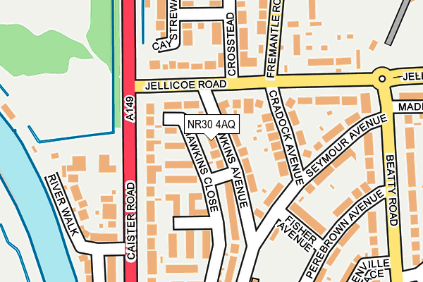 NR30 4AQ map - OS OpenMap – Local (Ordnance Survey)