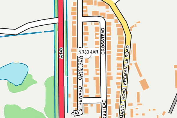 NR30 4AR map - OS OpenMap – Local (Ordnance Survey)