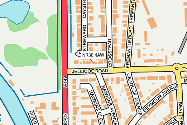 NR30 4AW map - OS OpenMap – Local (Ordnance Survey)