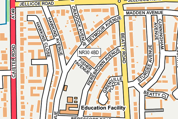 NR30 4BD map - OS OpenMap – Local (Ordnance Survey)