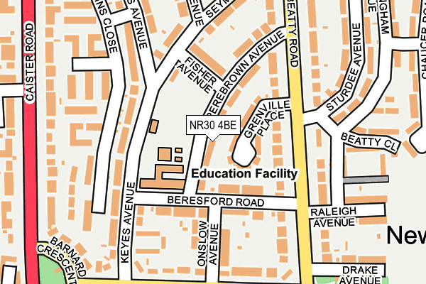 NR30 4BE map - OS OpenMap – Local (Ordnance Survey)