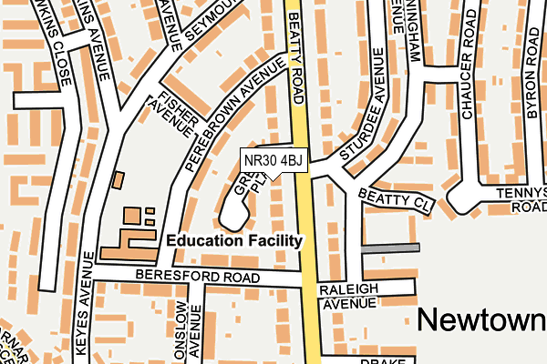 NR30 4BJ map - OS OpenMap – Local (Ordnance Survey)