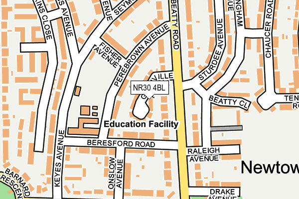 NR30 4BL map - OS OpenMap – Local (Ordnance Survey)