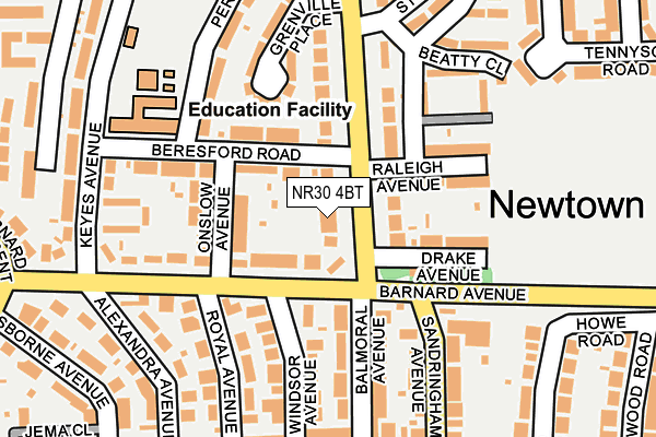 NR30 4BT map - OS OpenMap – Local (Ordnance Survey)