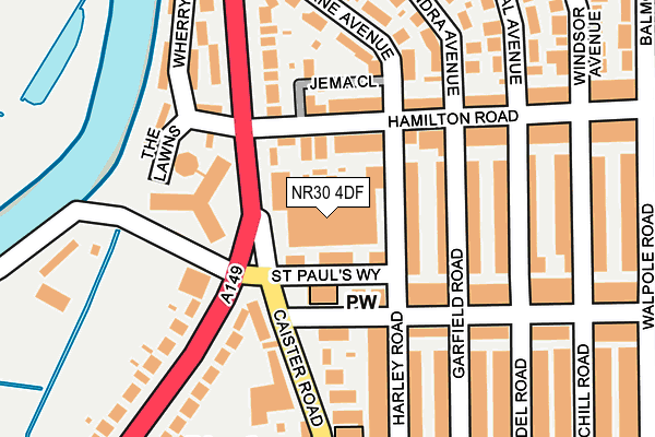 NR30 4DF map - OS OpenMap – Local (Ordnance Survey)