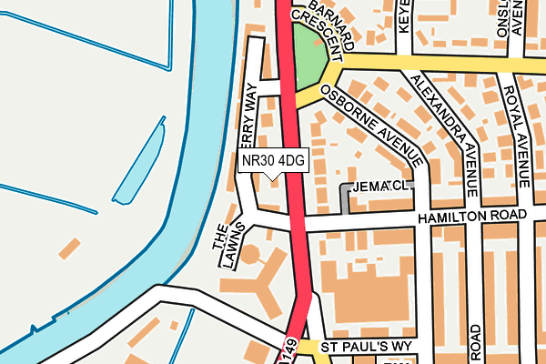 NR30 4DG map - OS OpenMap – Local (Ordnance Survey)