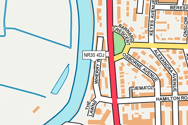 NR30 4DJ map - OS OpenMap – Local (Ordnance Survey)