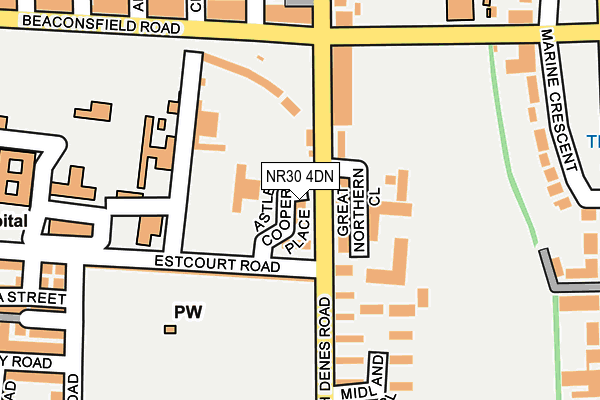 NR30 4DN map - OS OpenMap – Local (Ordnance Survey)