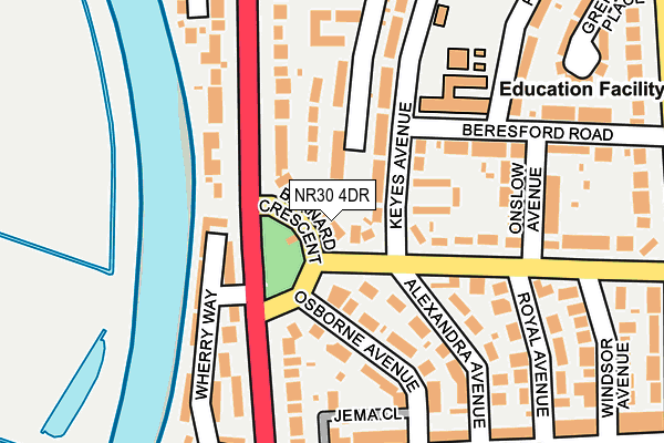 NR30 4DR map - OS OpenMap – Local (Ordnance Survey)