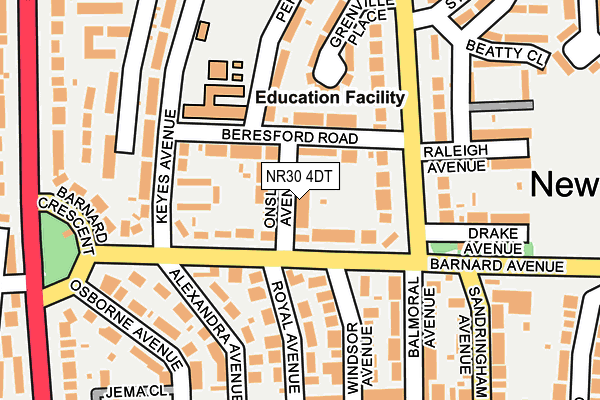 NR30 4DT map - OS OpenMap – Local (Ordnance Survey)