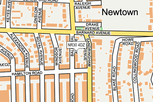 NR30 4DZ map - OS OpenMap – Local (Ordnance Survey)