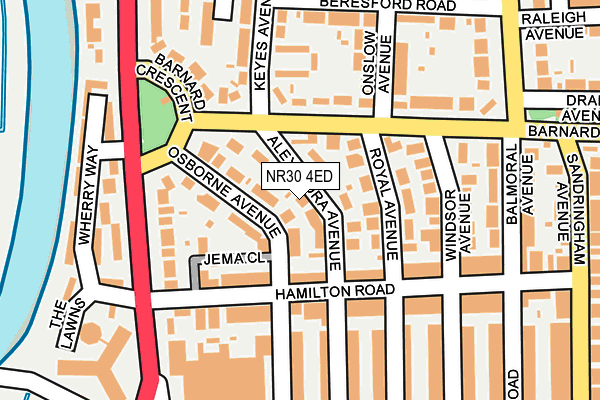 NR30 4ED map - OS OpenMap – Local (Ordnance Survey)