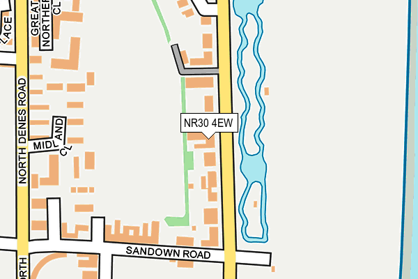 NR30 4EW map - OS OpenMap – Local (Ordnance Survey)