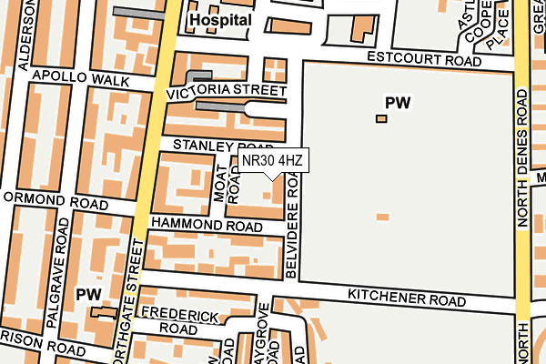 NR30 4HZ map - OS OpenMap – Local (Ordnance Survey)