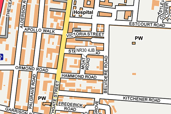 NR30 4JB map - OS OpenMap – Local (Ordnance Survey)