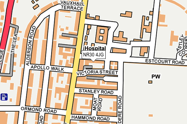 NR30 4JG map - OS OpenMap – Local (Ordnance Survey)