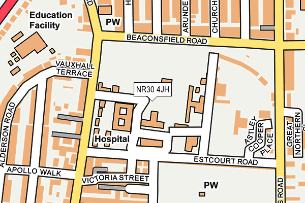 NR30 4JH map - OS OpenMap – Local (Ordnance Survey)