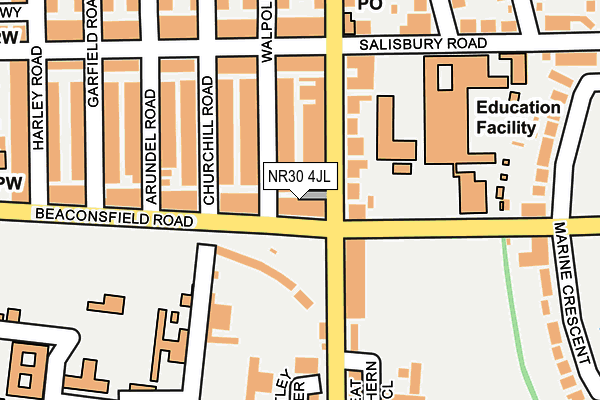 NR30 4JL map - OS OpenMap – Local (Ordnance Survey)