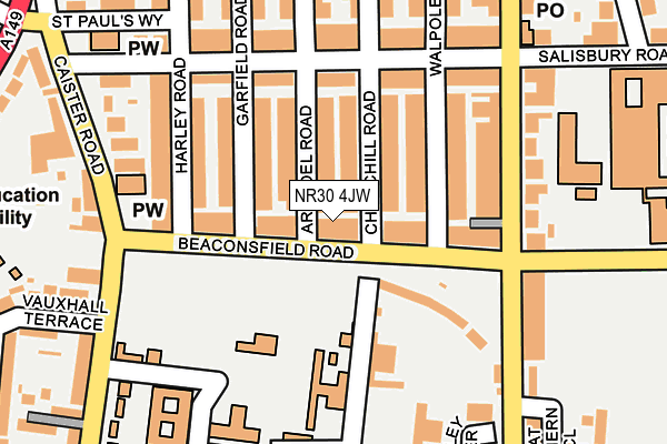 NR30 4JW map - OS OpenMap – Local (Ordnance Survey)